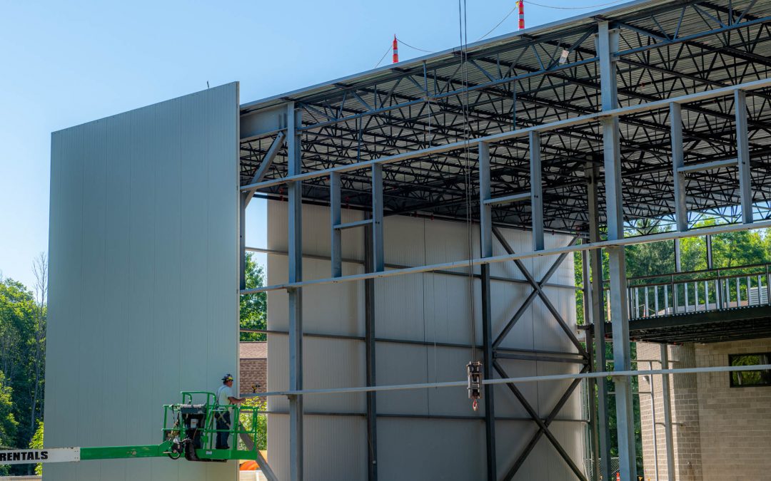 Steel Wall Erection at Polymer Conversions Cleanroom Construction Project